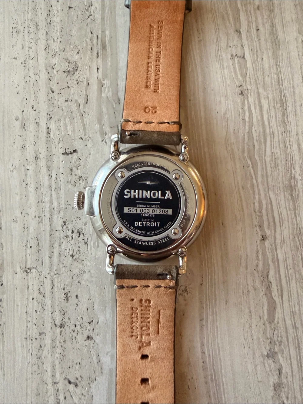 Shinola Runwell Watch with Black Dial (extra straps included)